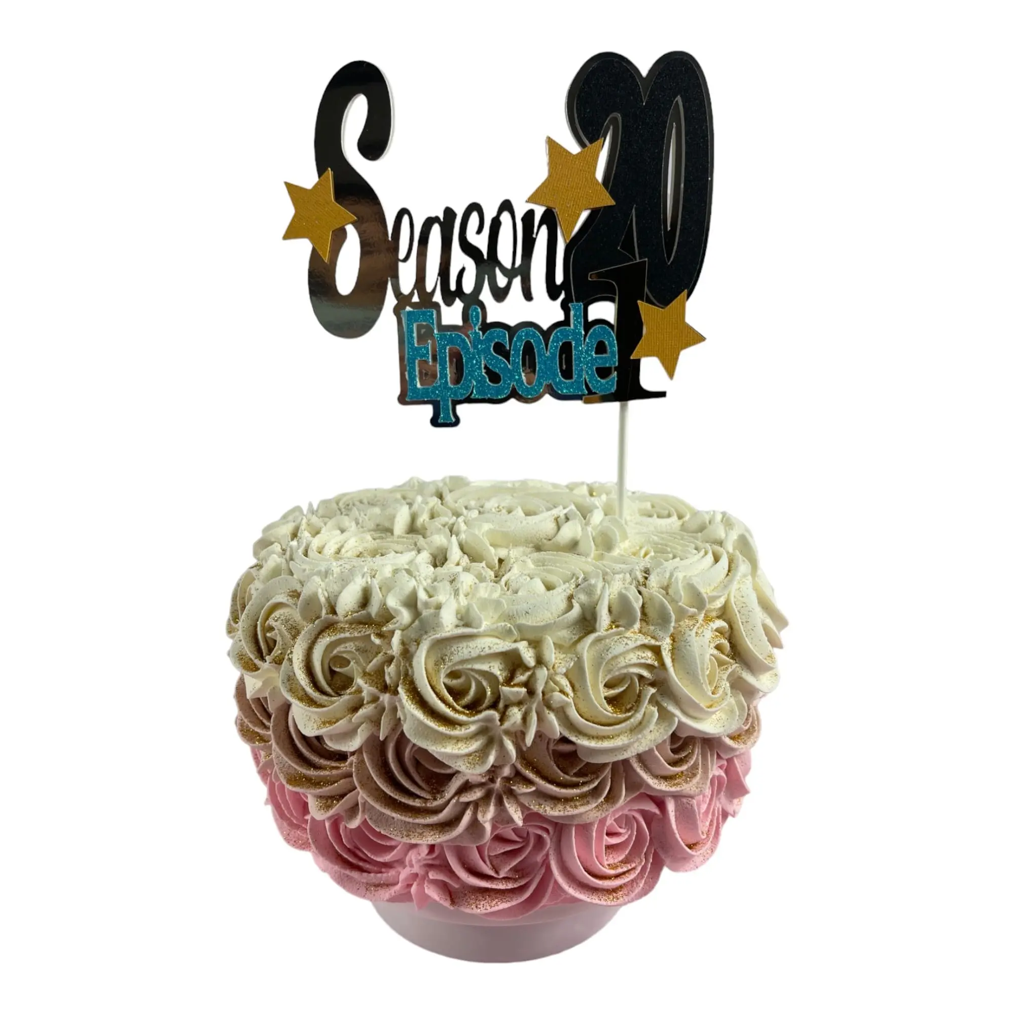 Creativity Shimmers  21st Birthday Cake Topper for Boys And Girls– Multilayered, Multicolored, Handmade, Sturdy, Reusable, Safe