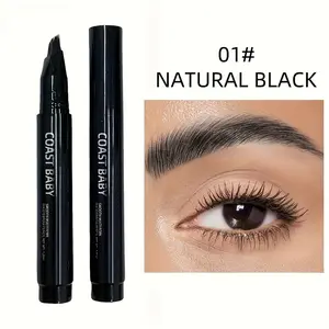 The eyebrow pencil multi-brush head design creates a clear and natural eyebrow shape + precise hairline filling, waterproof and anti-smudge, and 3D fluffy technology allows novices to instantly transform into long-lasting wild eyebrow makeup