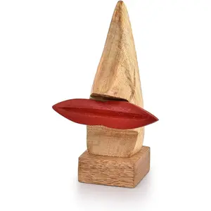 Display Stand Wooden Nose Shaped Eyeglass Spectacle Holder Display Stand  Decorative   Decor (2" x 2" x 6")