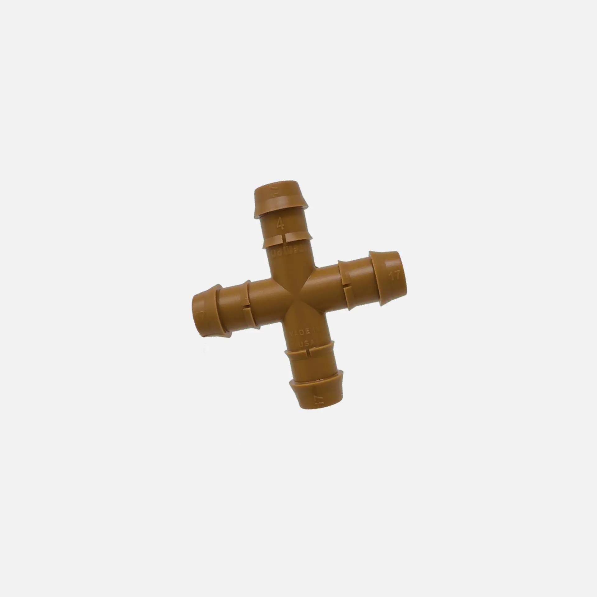 1/2" Barbed Drip Tube Cross | 3 Pack