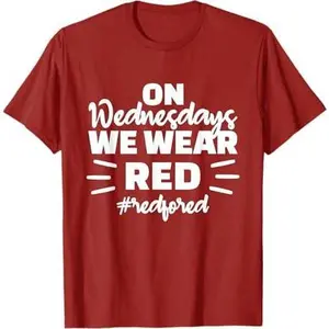 On Wednesdays We Wear Red - Red For Ed T-Shirt