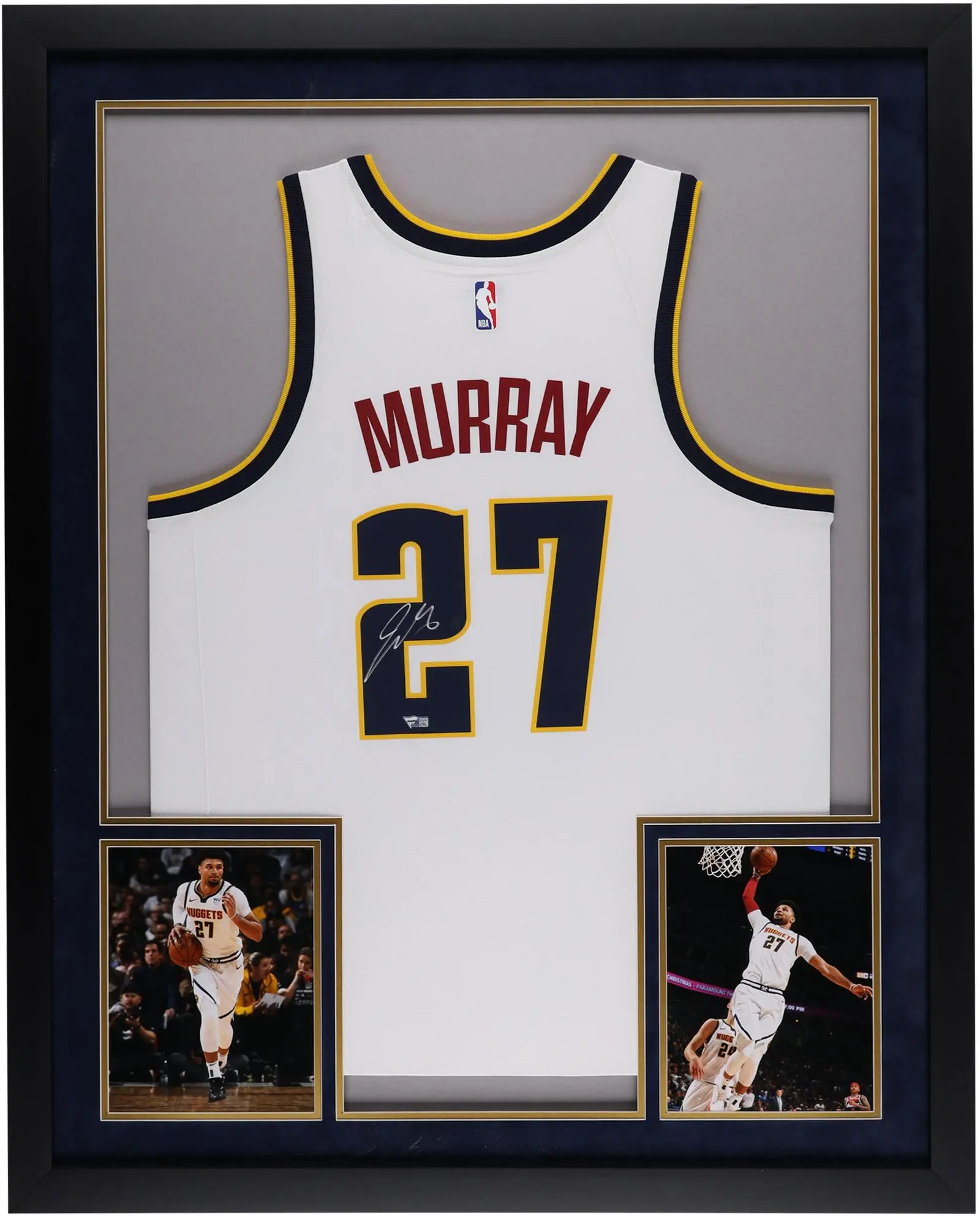 Jamal Murray Denver Nuggets SM Deluxe Framed Autographed Nike White Swingman Jersey - Fanatics Authentic Certified