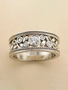 1pc Gorgeous Cubic Zirconia Marquise Cut Ring Stackable Engagement Ring For Women For Wedding Engagement Anniversary Band Jewelry Valentine's Day Gift Cubic Zirconia Rings Marquise Wedding Bands