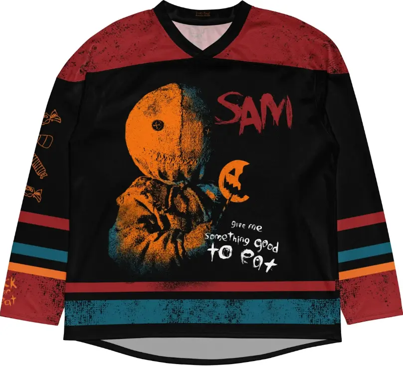 Trick 'r Treat Sam Personalized Hockey Jersey, Custom Name