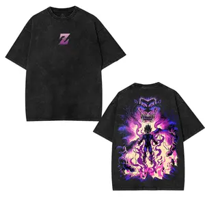 DB Broly Retro Edition Vintage Unisex crewneck Oversize Anime Manga Acid Washed Cotton T-shirt casual apparel, graphic tee,anime merch fan, outfits men,boys merch