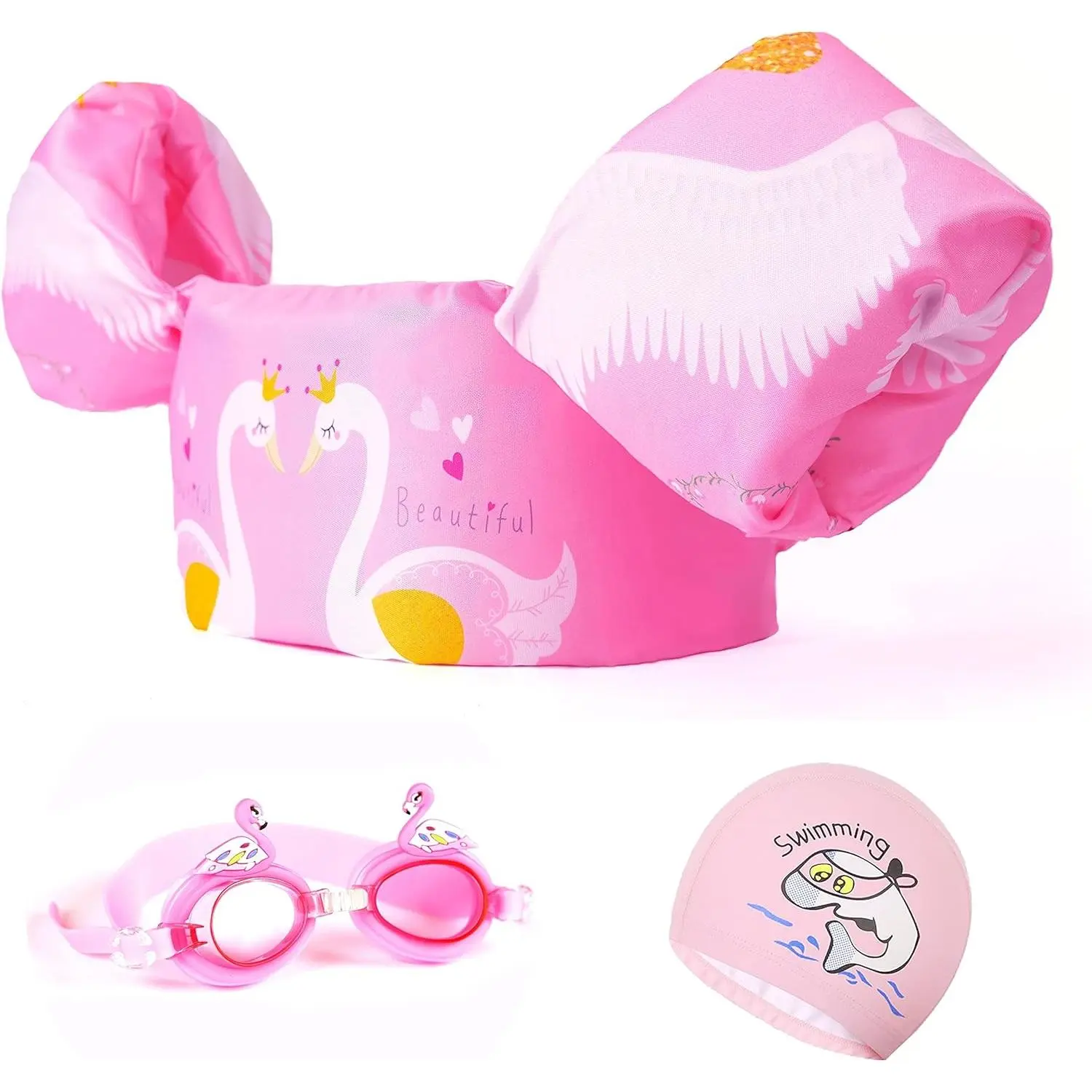 Puddle Swim Jumper for Girls & Boys 22 to 66 Pounds - Swim Vest, Jackets, Floaties, Arm Floats, Puddle/Paddle Pal for 22-30-40-50-55-66 lbs Kid Toddler, Child