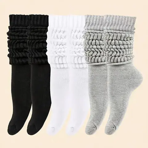 Winter Warm Couple Socks, Breathable Mid-Calf Nylon Socks, Unisex Long Stackable Socks, Perfect Gift, Hand Washable, Durable, Easy Care, Bulk Socks