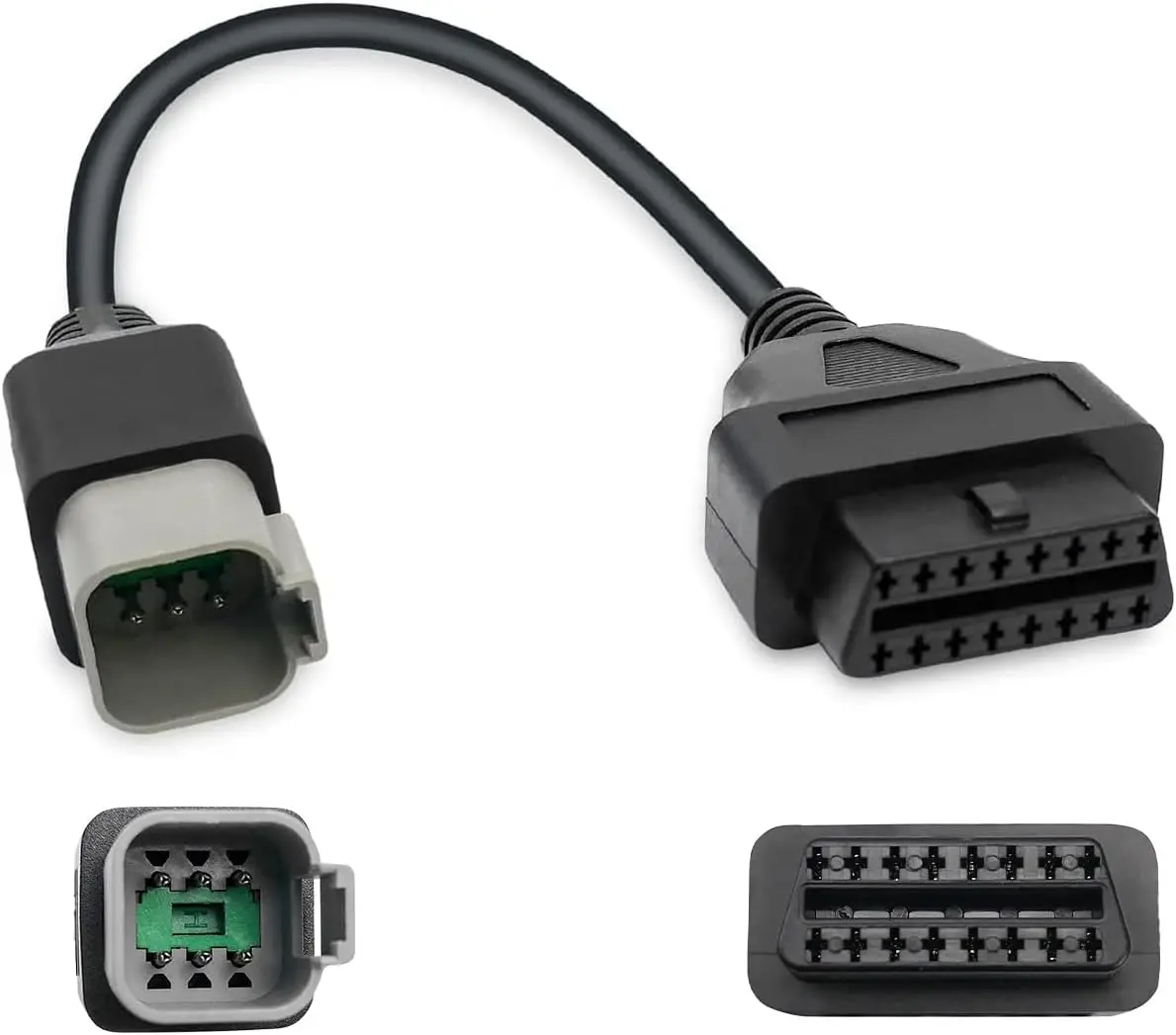 6Pin to 16Pin  6 Pin OBD Diagnostic  Adapter, CAN OBD2 OBDII Diagnostic Tool Fit for BRP  ATV UTV   Clut, Not fit for seadoo and Not for Jet Skis.