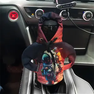 Jdm Car Interior Gear Shift Knob Cover, Cartoon Astronaut Design Dustproof Protector, Small Sweatshirt Style Accessory for Cars, Car Accessories