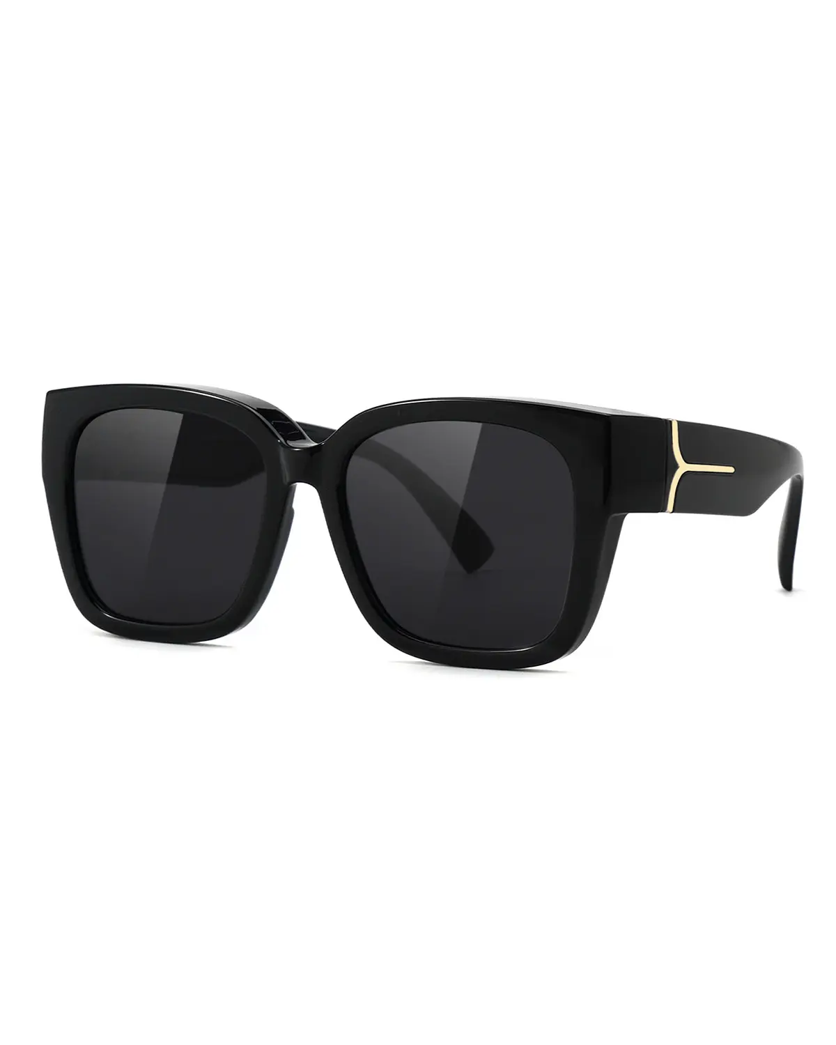 Meeloog  Fit Over Polarized Sunglasses for Women, Wear Over Prescription Glasses, Trendy Square Wrap Around Shades, Lightweight TR90 Frame & Anti-Glare TAC Lens, Night Driving Travel Clear Vision Essentials ST0033