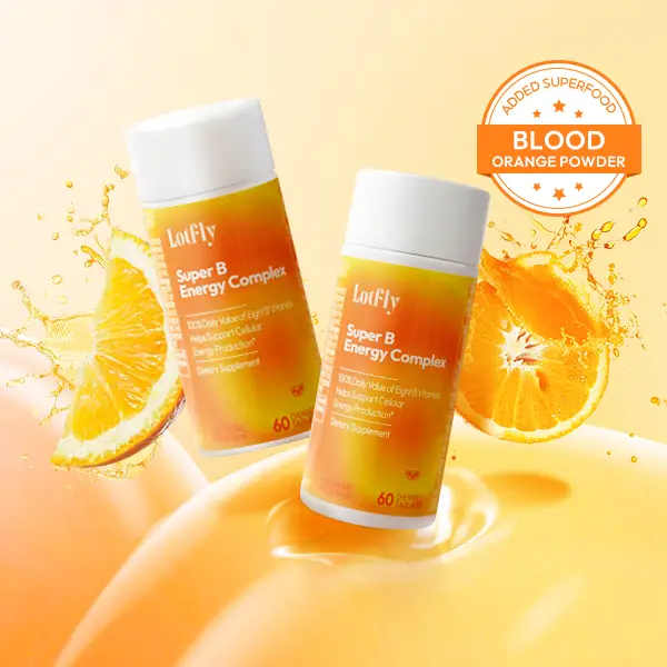 【Super Big】LOTFLY Super B Energy Complex Nutrition 9 in 1 Vitamin B1, B2, B3, B5, B6, B7,B9,B12 with Taurine - Edible Healthcare for Dietary Tablet