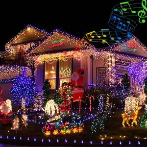131ft 350-LED Outdoor Christmas Decorative Lights (8 Modes), with Music Sync & Motion Sensing Functions, Multi-Color Lighting, Suitable for Christmas Trees, Christmas Parties, Courtyards, Bedrooms & Holiday Decorations