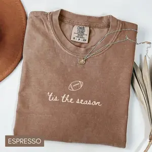 Comfort Colors Tis the Season TShirt, Football Season T-Shirt, Game Day Football Tee, Football Gift TShirt, Football Mom Tee