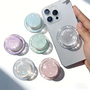 1/3/6pcs-Reusable MagSafe Magnetic Airbag Phone Holder, Colorful Seashell Paper Design with Aesthetic Instagram-Worthy Shell Pattern, Strong Grip & Stable Stand for Smartphones, Cute Accessory for Daily Use