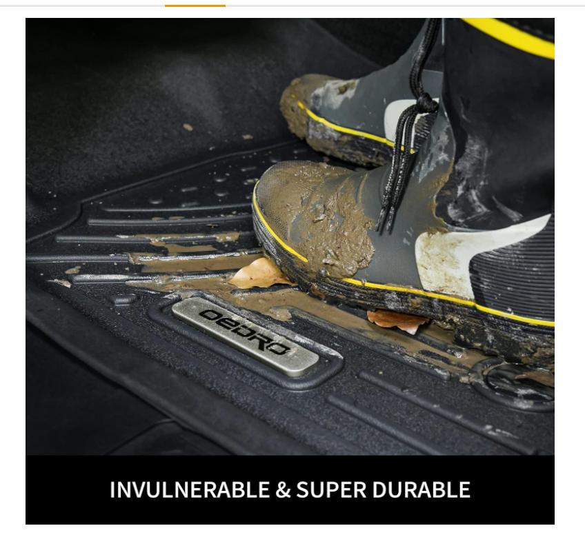 YITAMOTOR Floor Mats for 2019-2024 Dodge Ram 1500 Crew Cab New Body (NOT for Classic Models) with Original Storage