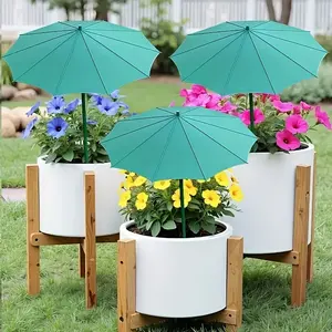 2026 New 3-Piece Outdoor Plant Flower Umbrella Set, Sun Protection and Rainproof Design, Adjustable Sizes, Easy Care for Tall and Short Plants