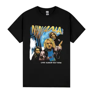 Vintage Late 90s Nirvana Live Album T-Shirt - 100% Preshrunk Cotton Unisex Crewneck - Classic Fit for Daily Wear & Special Occasions - USA Printed with Eco-Friendly Inks
