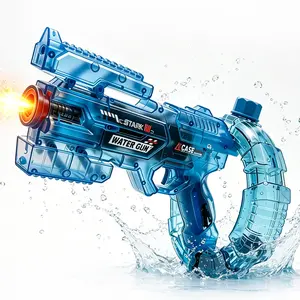 Cool Glowing Space Energy Ring Electric Water Gun, Summer vibes,Fully Automatic High Pressure Water Blaster,Summer Super Water Toy for Beach Pool Party,High Appearance Level Water Squirt Gun Suitable for Adults Kids Boys ,Great Summer Gift,Summervibes