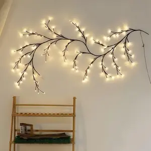 Enchanted Willow Vine Lights with Remote,Indoor Room Decor, 9 Branches 72 LEDs Lighted Willow Vine Lights for Walls Bedroom Home Decor