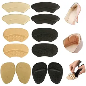 6 Pairs Shoe Inserts for Women, Heel Pads for Shoes Too Big, Heel Grips and Metatarsal Pads Set to Prevent Slipping & Blisters & Foot Pain, Soft Foam Cushion Liners (4 Pairs Heel + 2 Pairs Forefoot)