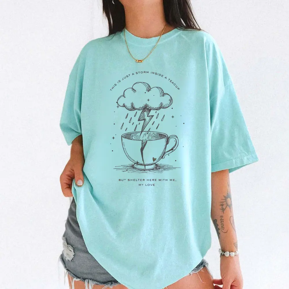 Opalite Showgirl Comfort Colors Shirt, the life of showgirl merch, showgirl merch, Storm In A Teacup, Shelter Here With Me My Love, The Sky is Opalite, TS Inspired Graphic Tee, In My Honey Era
