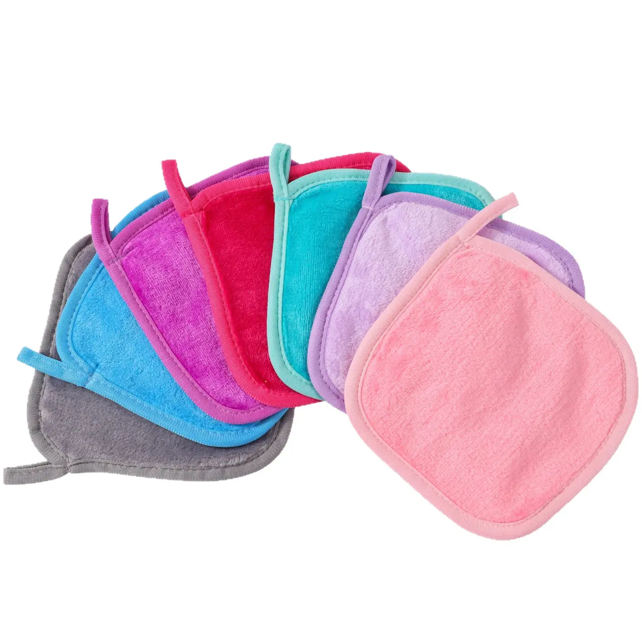 Makeup Remover Cloth 4 Pack, Ultra Soft and Reusable Microfiber Makeup Remover Towels for All Skin Types, Perfect Face Towels for Women, 15 Inch X 15 Inch, Multicolor