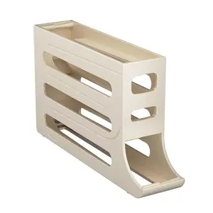 Household rolling egg box refrigerator storage box with automatic refilling kitchen egg rack
