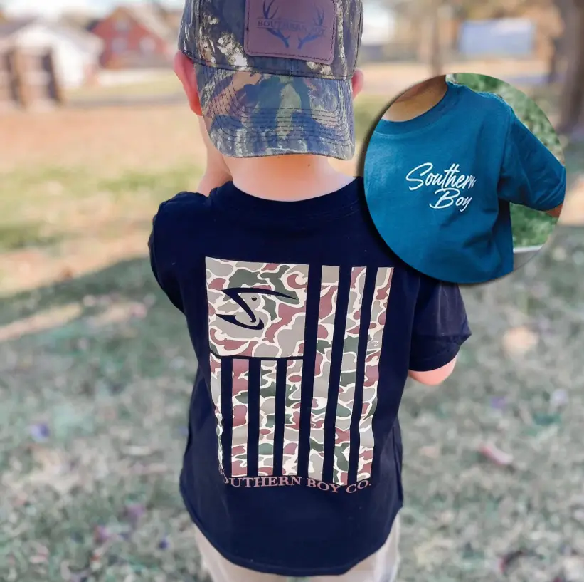 Adult & Youth Burlebo Youth Camo Fish Flag Fleece shirt, #southernboy clothes, boy clothes, western baby clothes, trending summer, casual, gift for son, cotton, family shirt