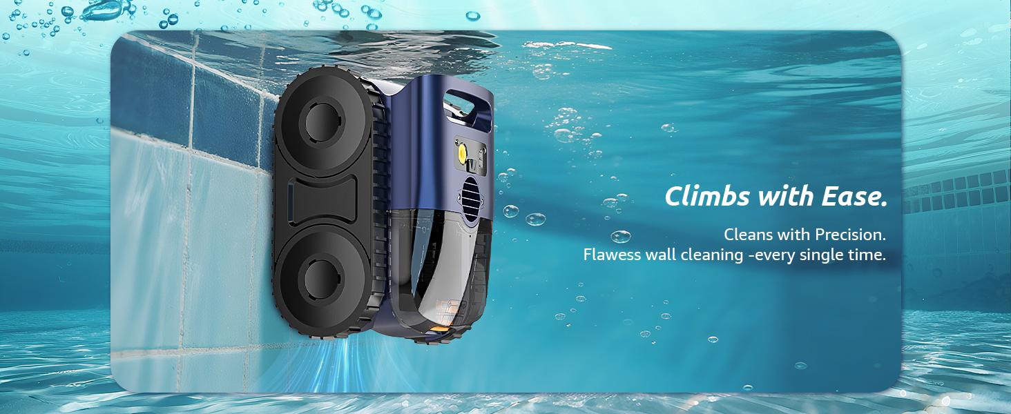 Cordless Robotic Pool Cleaner, Robotic Pool Vacuum for Inground Pools, Floor, Wall, Waterline and Drain Cleaning, 180 min Battery Life for Pool Up to 2150 Sq.ft Cordless Robotic Pool Cleaner, Robotic Pool Vacuum for Inground Pools, Floor, Wall, Waterline and Drain Cleaning, 180 min Battery Life for Pool Up to 2150 Sq.ft