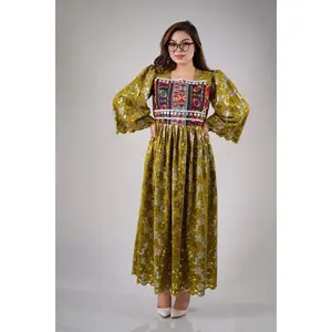 Khall-Elegant Women's Hazaragi Design Dress - W18