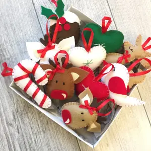 Christmas ornaments handmade Christmas tree decorations Felt Christmas Ornaments Felt Christmas Ornament Christmas felt decor Baby gift