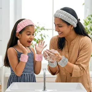 3 pieces of facial cleansing wristbands, microfiber wrist towels for facial cleansing, Spa-specific facial cleansing wristbands, facial cleansing wristbands, arm wristbands for facial cleansing suitable for women and children