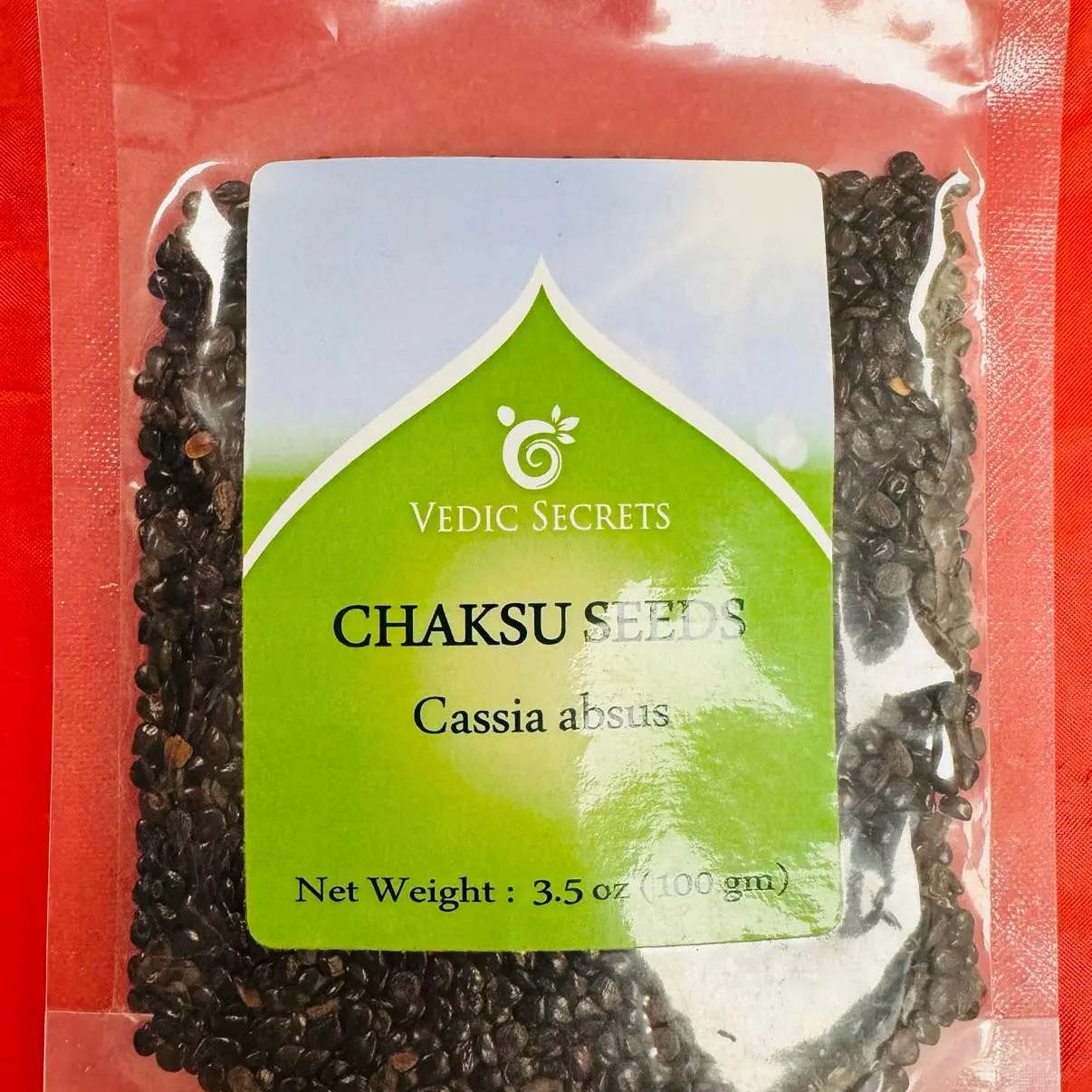 Vedic Secrets Chaksu Seeds Cassia Absus 100gm Food Supplement not for Medical Use. Edible Vitamin Healthcare Fitness Natural Dietary