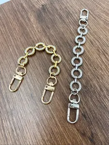 Women's Rhinestone Chain Star Alloy Bag Strap, Casual Colorblock Design, All Seasons Accessory, Fashionable Handbag Extension Chain, Wristlet Strap