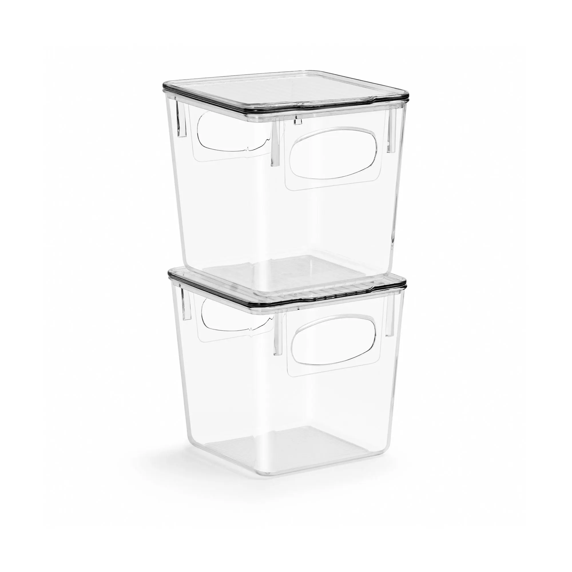 Sorbus 2 Pack Small Plastic Storage Bins with L ids