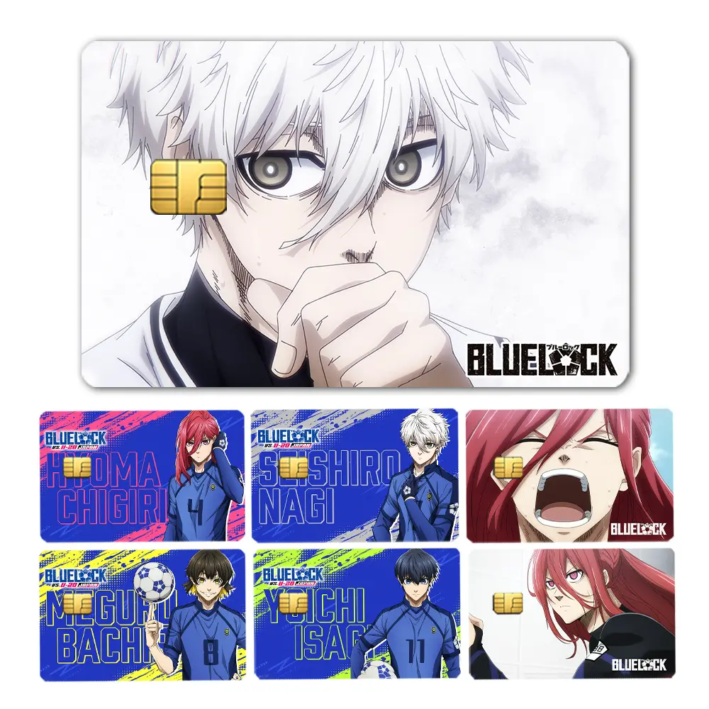 Blue Lock Anime Card Skin, Soccer & Anime Manga Gift Fans, Collection for Otaku