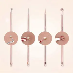 Professional blackhead set - Double-head pore cleaner tool and storage box, suitable for all skin types