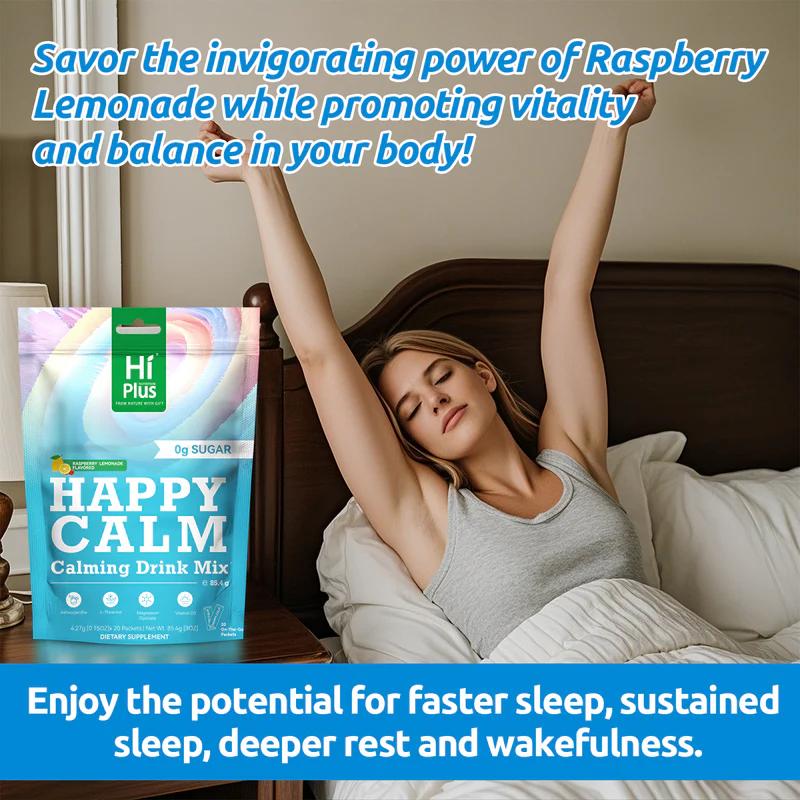 HiPlus Ashwagandha Drink Mix with Magnesium & L-Theanine for Natural Stress Relief Calm Mood Better Sleep 20 Portable Stick Packs