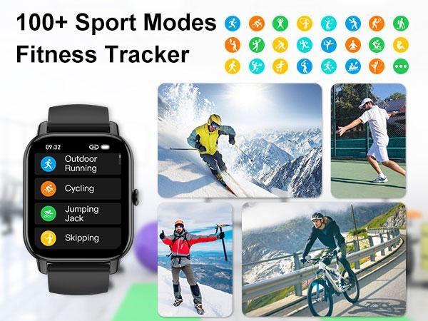 2026 Smart Watch for Men Women, 1.69'' HD Touch Screen Fitness Tracker, Bluetooth Call & Message Alerts, 110+ Sports Modes Activity Tracker, Heart Rate & Sleep Monitor, IP68 Waterproof, Compatible with iPhone Android