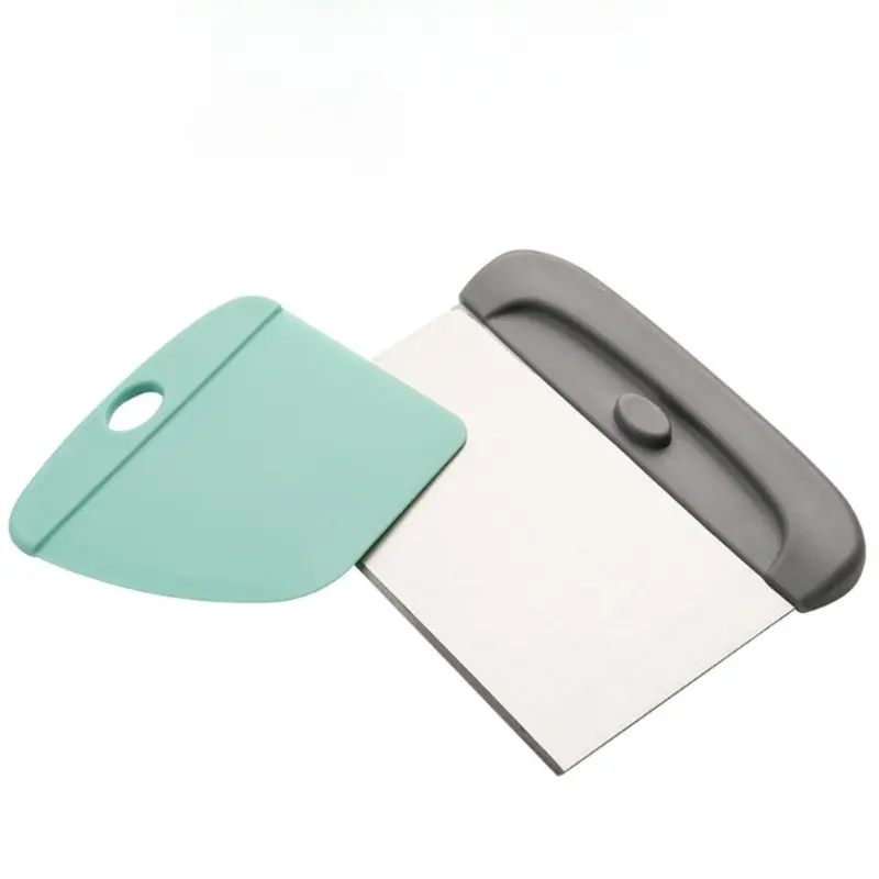 Stainless Steel Pastry Cutter Set with Plastic Scraper, Comfort Grip Non-Slip, Ideal for Baking Bread Dough Cream, Essential Kitchen Tool, Baking Tools, Baking Supplies
