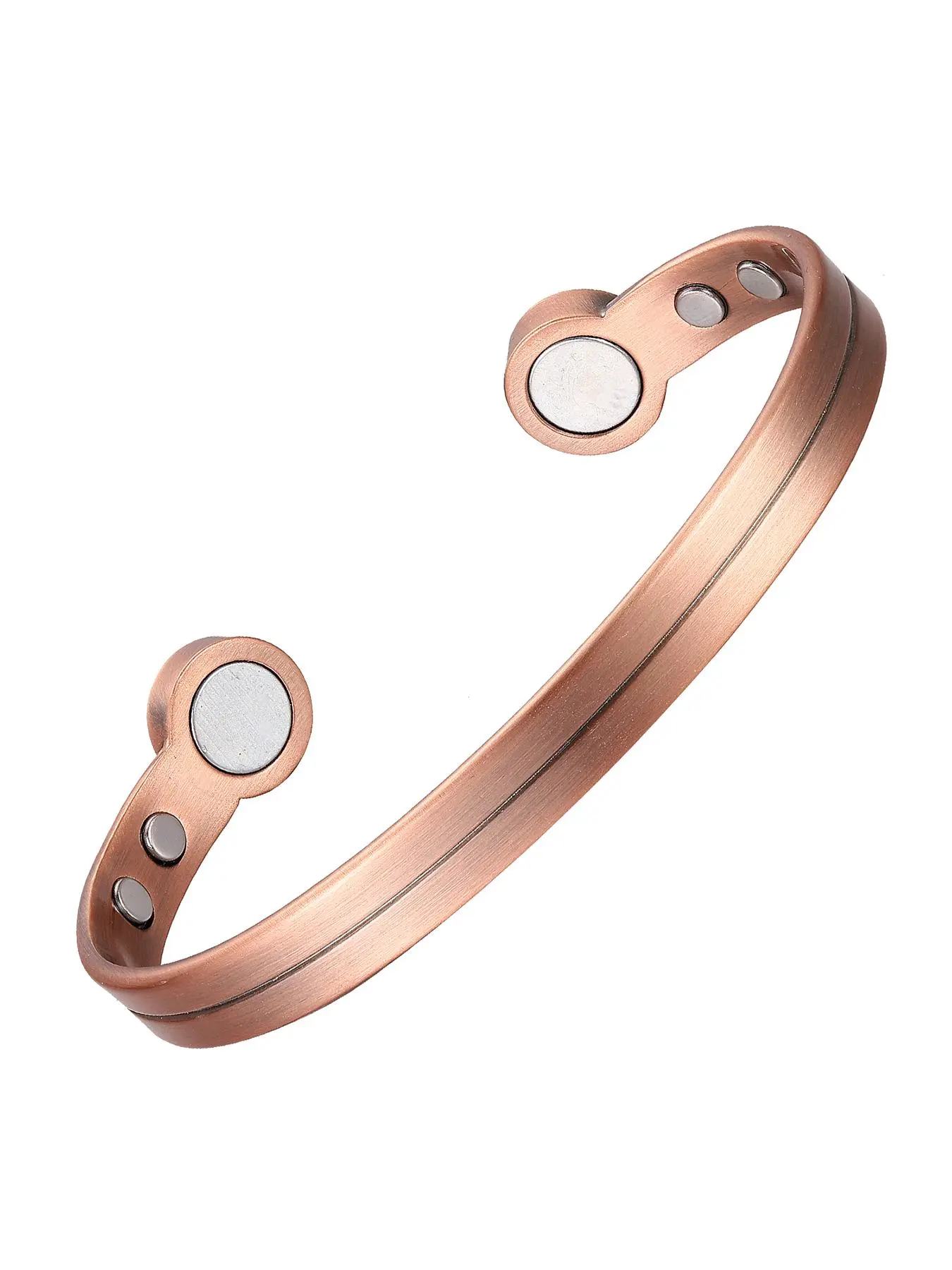 Magnetic Cuff Bangle for Women & Men, Copper Bracelet, Adjustable Copper Bangles, Fashion Jewelry for Party, Daily Clothing Decor, Trendy All-match & Exquisite Jewelry for Birthday Gift, Adjustable Bracelet