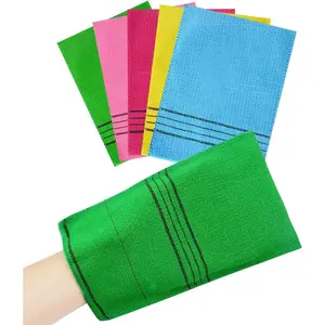 6 Pcs Exfoliating Washcloth,Exfoliating Mitt Colorful Korean Exfoliating Cloth for Removing Dry, Large Size Exfoliating Body Scrubber Christmas Stockings Stuffers for Women(5 Color)