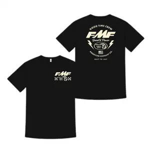 180g[100%cotton]FMF Good Time Crew Shirt, Speed and Power American Exhaust Co Graphic Shirt, Vintage Motocross Racing Tee for Dirt Bike Riders, Race Day Gift