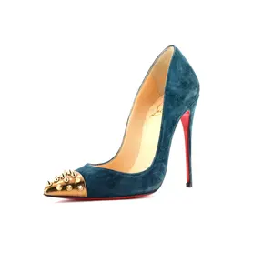 Pre-owned Christian Louboutin Women's Geo Pumps Suede 100 by Rebag