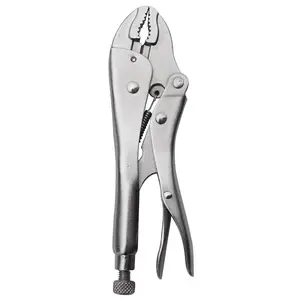 7-inch Curved Jaw Vice Grips Pliers, CR-V Steel Locking Pliers with Wire Cutter, Locking Adjustable Vise Grips for Clamping Twisting Welding