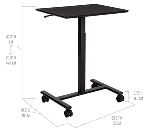 Seville Classics airLIFT Height Adjustable Mobile Laptop Cart