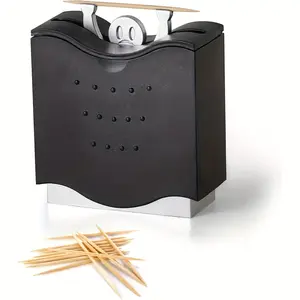 1/2pcs Fun strongman toothpick holder, simple home creative storage box, lever mechanism toothpick holder, Abs plastic, multifunctional desktop accessories