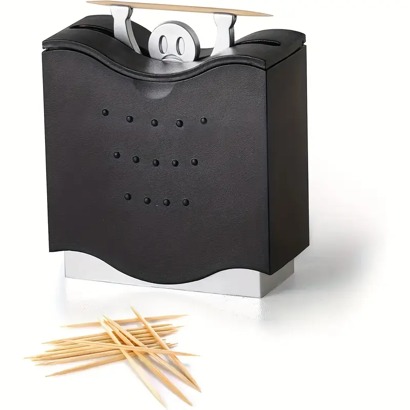 1/2pcs Fun strongman toothpick holder, simple home creative storage box, lever mechanism toothpick holder, Abs plastic, multifunctional desktop accessories