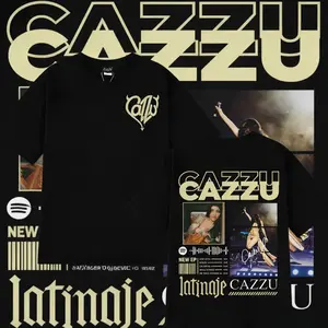 2025 Summer Singer Cazzu New Album 100% Pure Cotton Printed Leisure T-shirt Men Unisex Crewneck Short Sleeve Cozy Aesthetic JD7