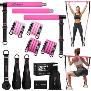Pilates Equipment, Home Pilates Kit for Women, Multifunctional Bar for Women & Men, Squats Exercise Equipment for Hip, Legs, Back, Arm, Portable Home Gym Equipment for Yoga, Strength Training